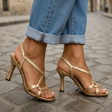 Elisabetta — Gold Sandals, Summer Charm