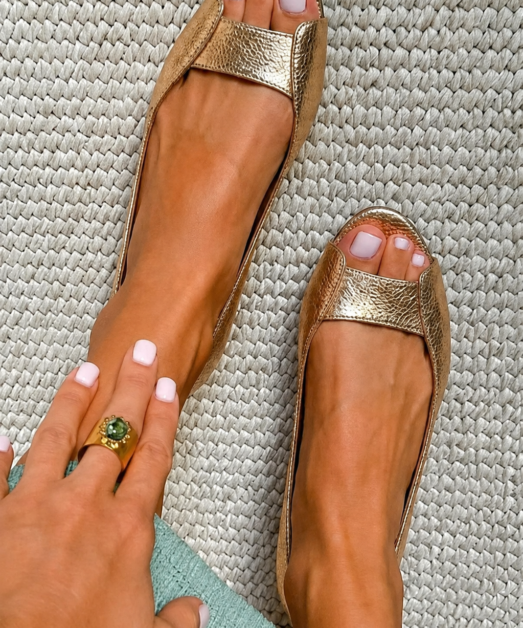 Adelina — Gold Comfort Flats