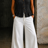 Viera | V-Neck Denim Top