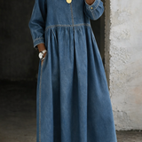 Zephyrelle - Vintage Denim Maxi Dress