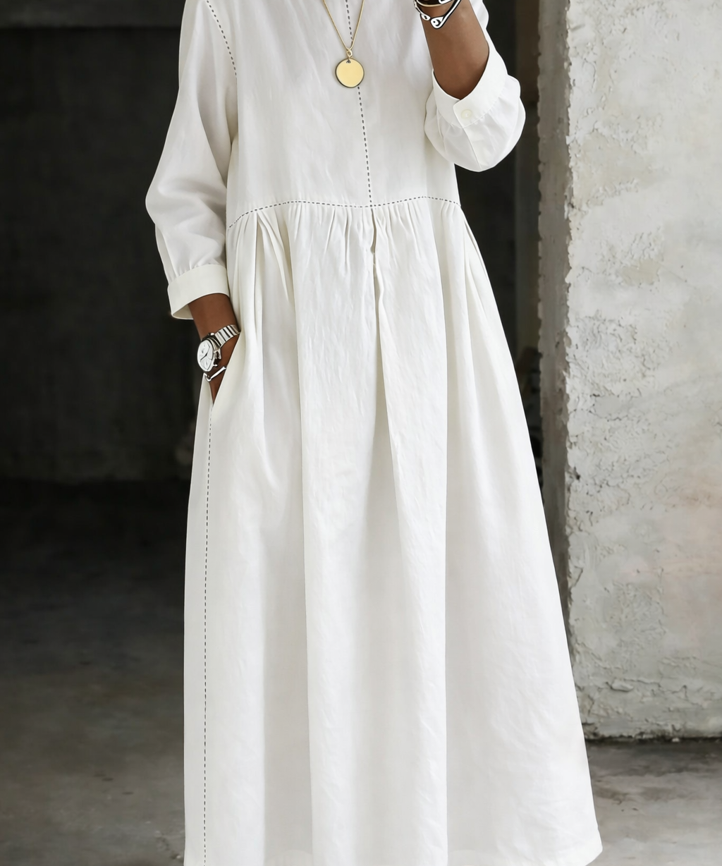 Zephyrelle - Vintage Denim Maxi Dress