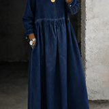 Zephyrelle - Vintage Denim Maxi Dress