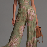 FLORENCE | FLORAL CHIFFON WIDE-LEG JUMPSUIT