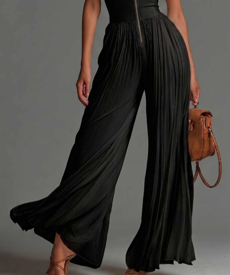 CELINE | PLEATED CHIFFON PANT SET