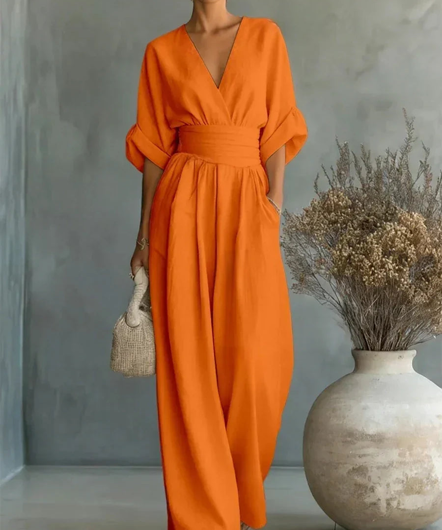 The Capella | V-Neck High-Waist Jumpsuit