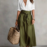 RIVER | SHIRT & MIDI SKIRT SET