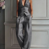 AMARA | BUTTON-FRONT TWO-PIECE SET