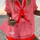 Pallina Pink Lobster Short Set