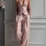 AMARA | BUTTON-FRONT TWO-PIECE SET
