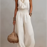 VALERIA | HALTER WIDE-LEG JUMPSUIT