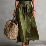 RIVER | SHIRT & MIDI SKIRT SET