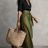 RIVER | SHIRT & MIDI SKIRT SET