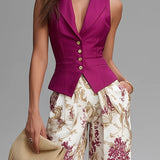 ROSE | FLORAL WIDE-LEG TWO-PIECE SET