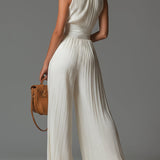 AURORA | PLEATED WIDE-LEG JUMPSUIT