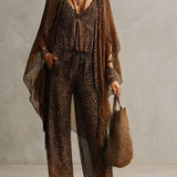 CASSIA | GRADIENT LEOPARD CHIFFON THREE-PIECE SET