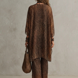 CASSIA | GRADIENT LEOPARD CHIFFON THREE-PIECE SET