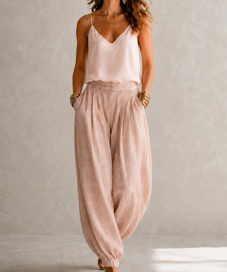VALERIE | FLOWING THREE-PIECE PINK SET