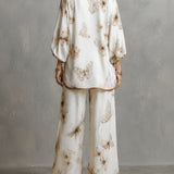 ERAS | IVORY BUTTERFLY-PRINT PALAZZO SET