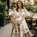 ERAS | IVORY BUTTERFLY-PRINT PALAZZO SET