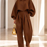 SAVANA | CROPPED SHIRT JACKET & BALLOON PANTS SET