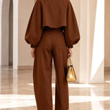 SAVANA | CROPPED SHIRT JACKET & BALLOON PANTS SET
