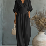 The Capella | V-Neck High-Waist Jumpsuit