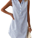 Frenzi - Striped Shirt Dress