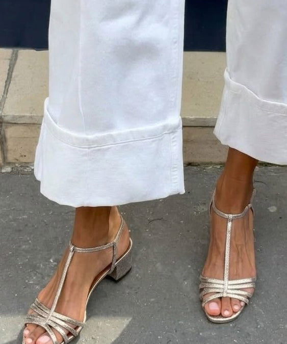 Allegra — Gold Sandals, Everyday Elegance