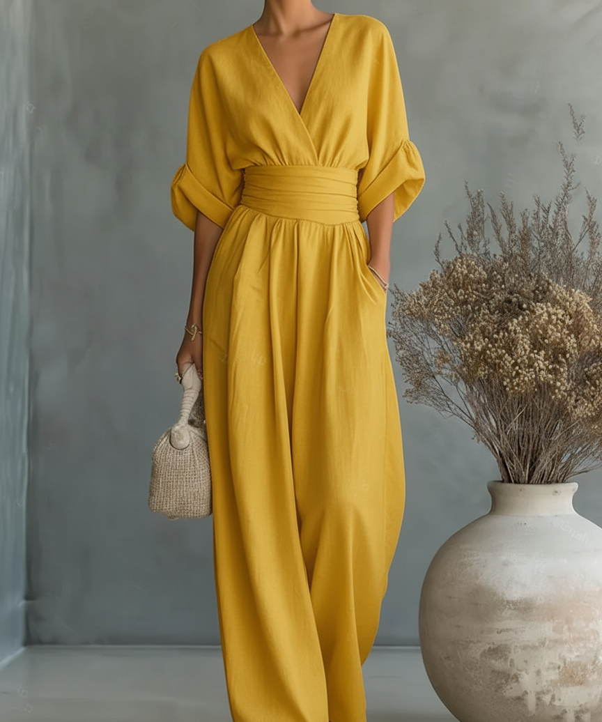 The Capella | V-Neck High-Waist Jumpsuit