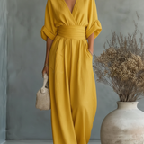 The Capella | V-Neck High-Waist Jumpsuit