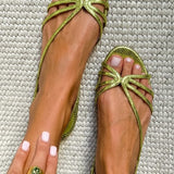 Ginevra — Gold Strappy Sandals
