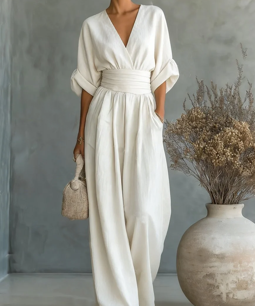 The Capella | V-Neck High-Waist Jumpsuit