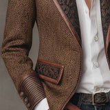 Gisela | Blazer con Paneles de Estampado Espiga