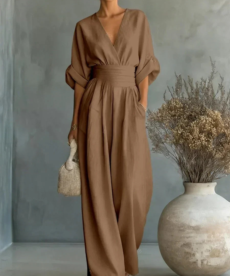 The Capella | V-Neck High-Waist Jumpsuit