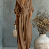 The Capella | V-Neck High-Waist Jumpsuit