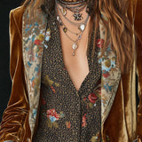 Martina | Blazer Patchwork con Estampado Floral Vintage