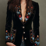 Paloma | Blazer Bordado de Flores Multicolor
