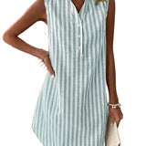 Frenzi - Striped Shirt Dress