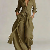 BETTY | TIE-WAIST WIDE-LEG TWO-PIECE SET