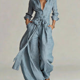 BETTY | TIE-WAIST WIDE-LEG TWO-PIECE SET