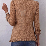 Candelaria | Chaqueta Floral Vintage con Volantes