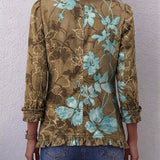 Gloria | Chaqueta Floral Degradado con Volantes