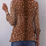 Felisa | Chaqueta Estampado Animal con Volantes