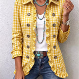 Encarna | Chaqueta de Cuadros Vichy con Volantes