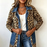 Nieves | Chaqueta Larga de Leopardo con Vaquero