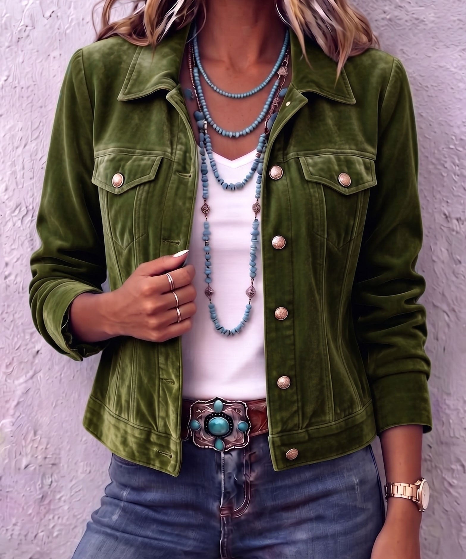 Diana | Chaqueta de Terciopelo Boho de Inspiración Vintage