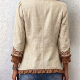 Pilar | Chaqueta Floral Bordada con Volantes
