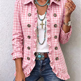 Encarna | Chaqueta de Cuadros Vichy con Volantes