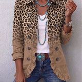 Estrella | Chaqueta Leopardo Degradado con Volantes
