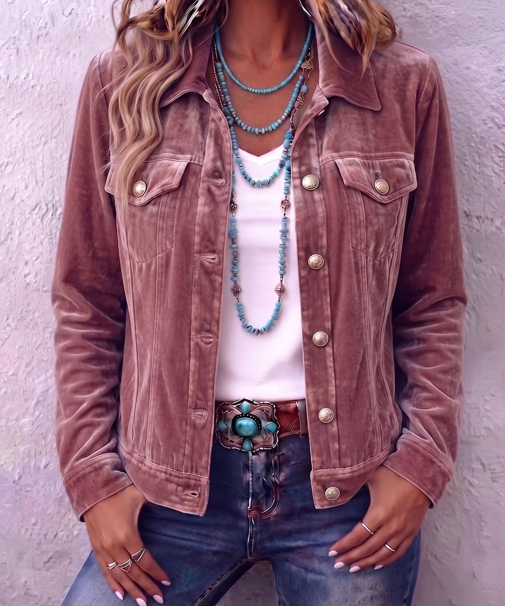 Diana | Chaqueta de Terciopelo Boho de Inspiración Vintage